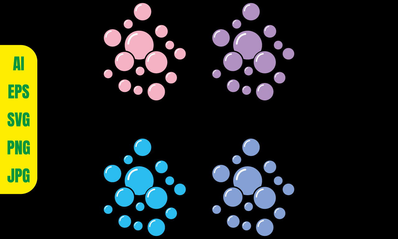 Clusters of Soap Bubbles Vector