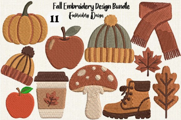 Fall Embroidery Design Bundle