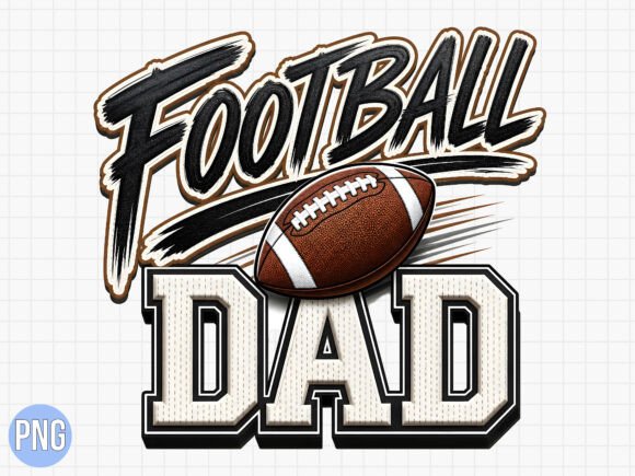 Football Dad Sports Vector Graphic PNG