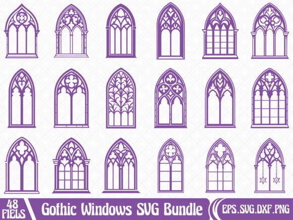 Gothic Window SVG Bundle