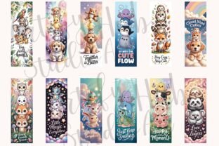 Kawaii Animal Stacked Quote Bookmark Graphic by Artify Hub Studio ...