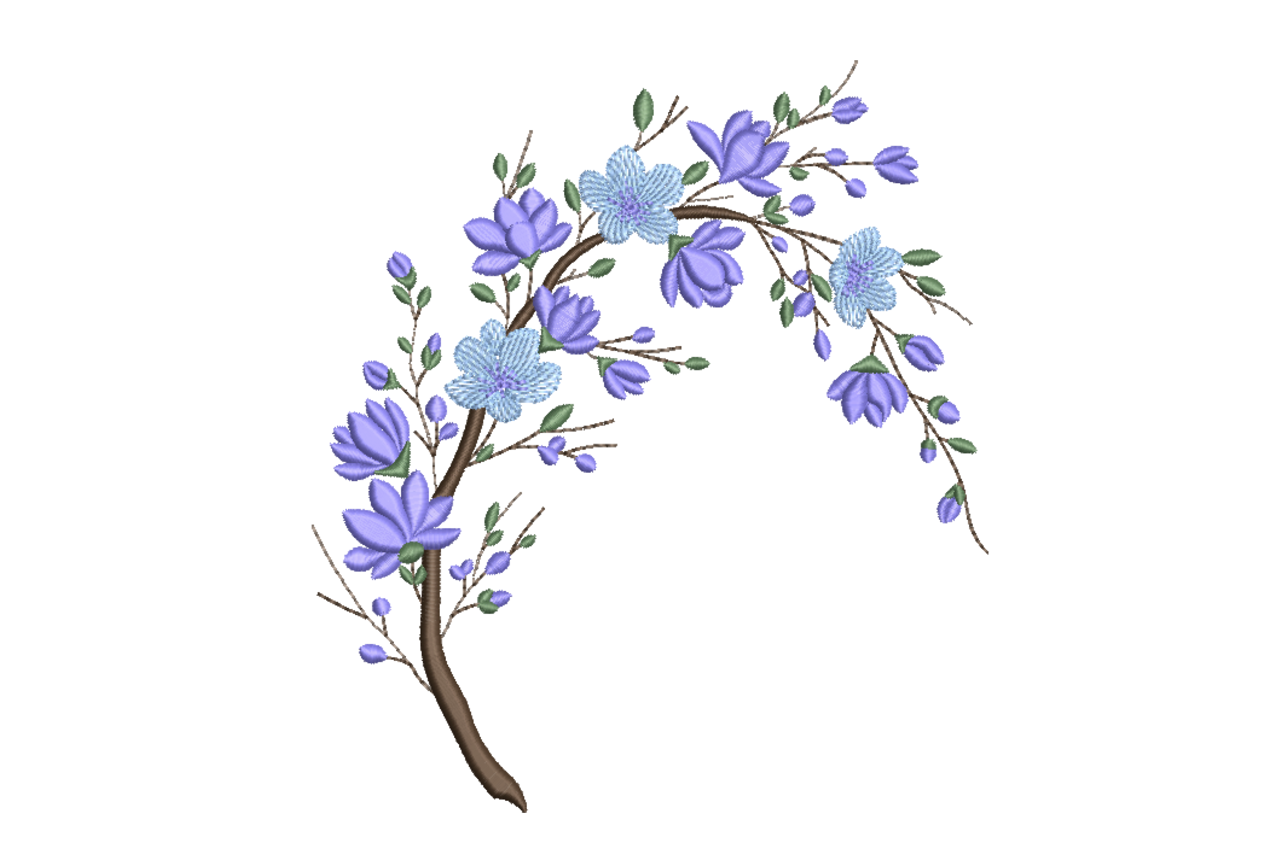 Lavender Floral Branch Arch