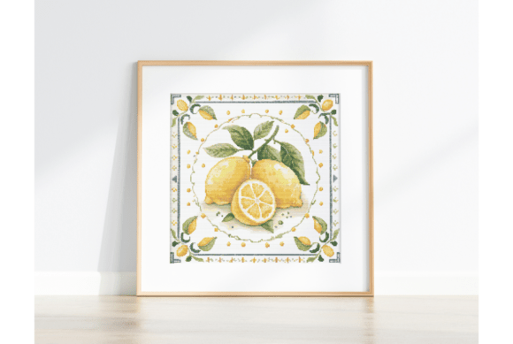 Mediterranean Lemons Cross Stitch Chart