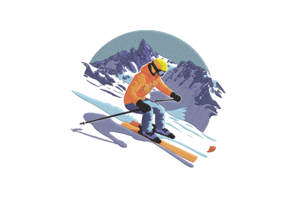 Mountain Skier Scene