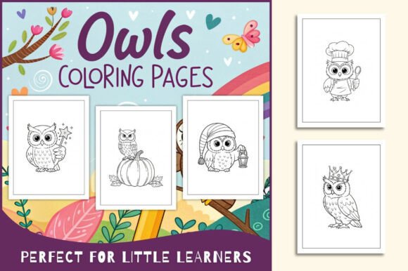 Owls Coloring Pages for Kids