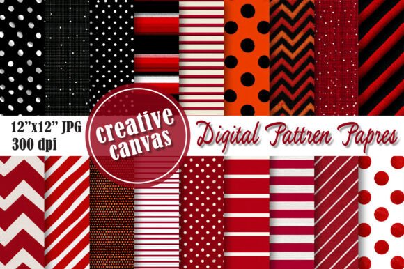 Red Stripes & Polka Dot Seamless Pattern