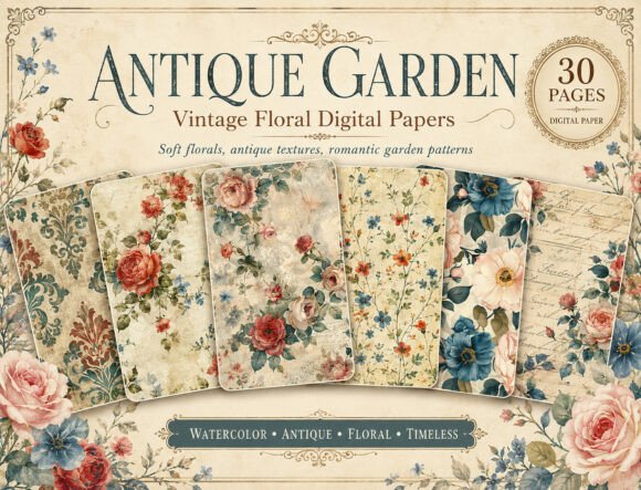 Preview of Rustic Damask Journal Papers