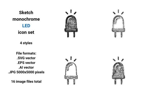 Sketch Led Icon Set