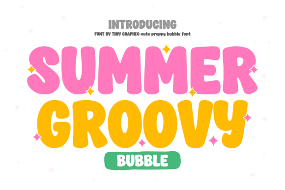 Preview specimen of Summer Groovy display font
