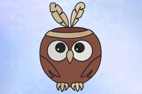 Tribal Owl Embroidery Design