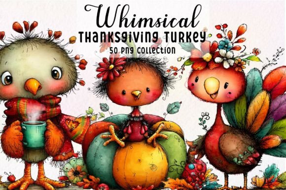 Whimsical Thanksgiving Turkey Clipart