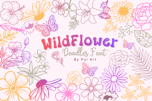 Preview of Wildflower Doodles dingbat font