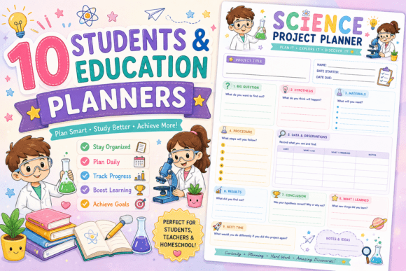 10 Students & Education Planners Bundle