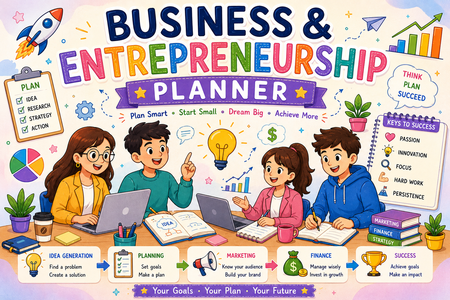 12 Business & Entrepreneurship Planners