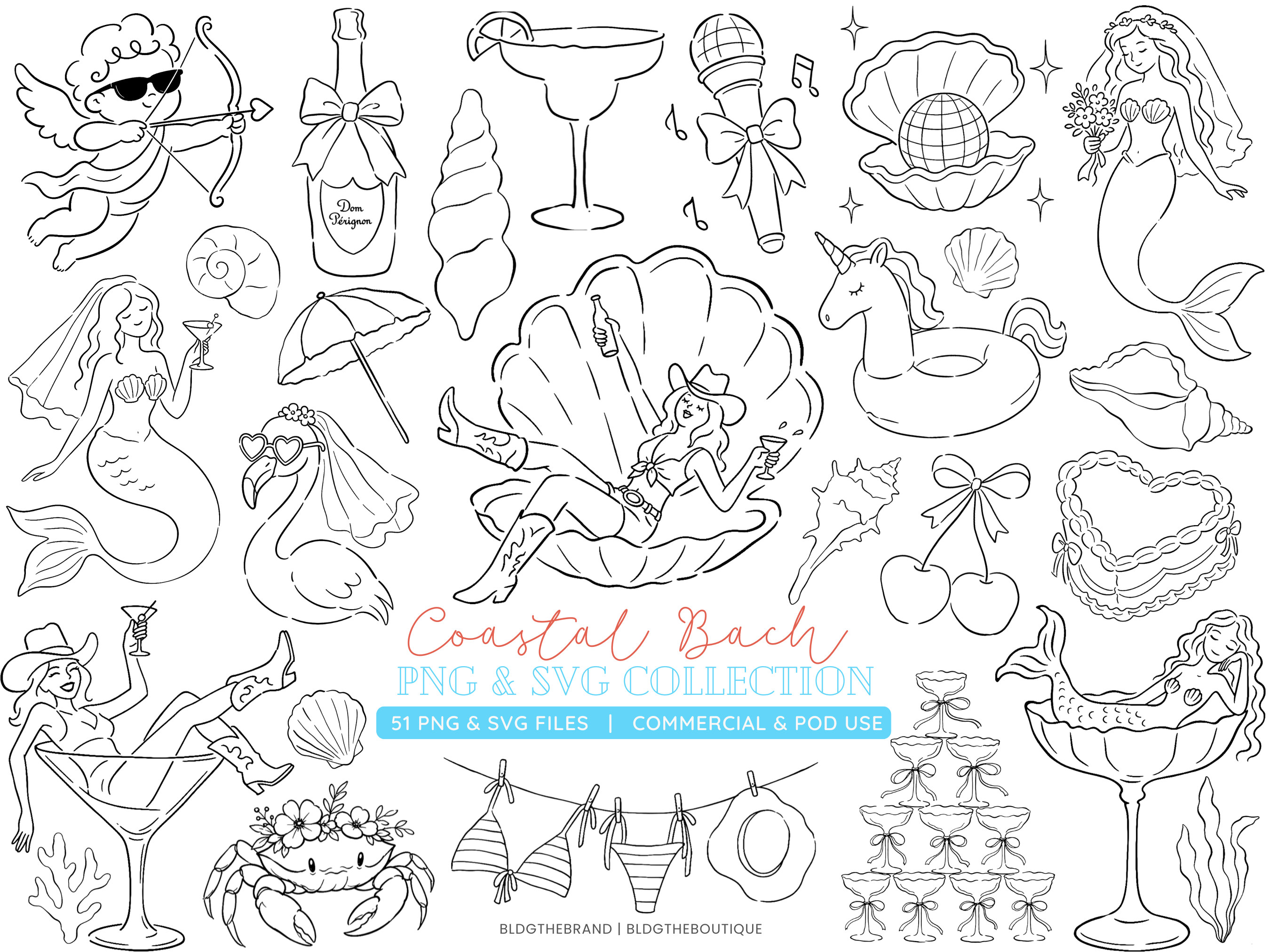 51 Coastal Bachelorette Party SVG PNG