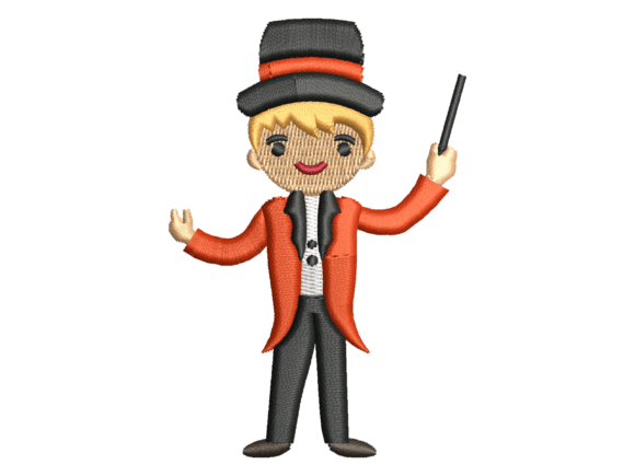 Adorable Circus Ringmaster Machine Embro