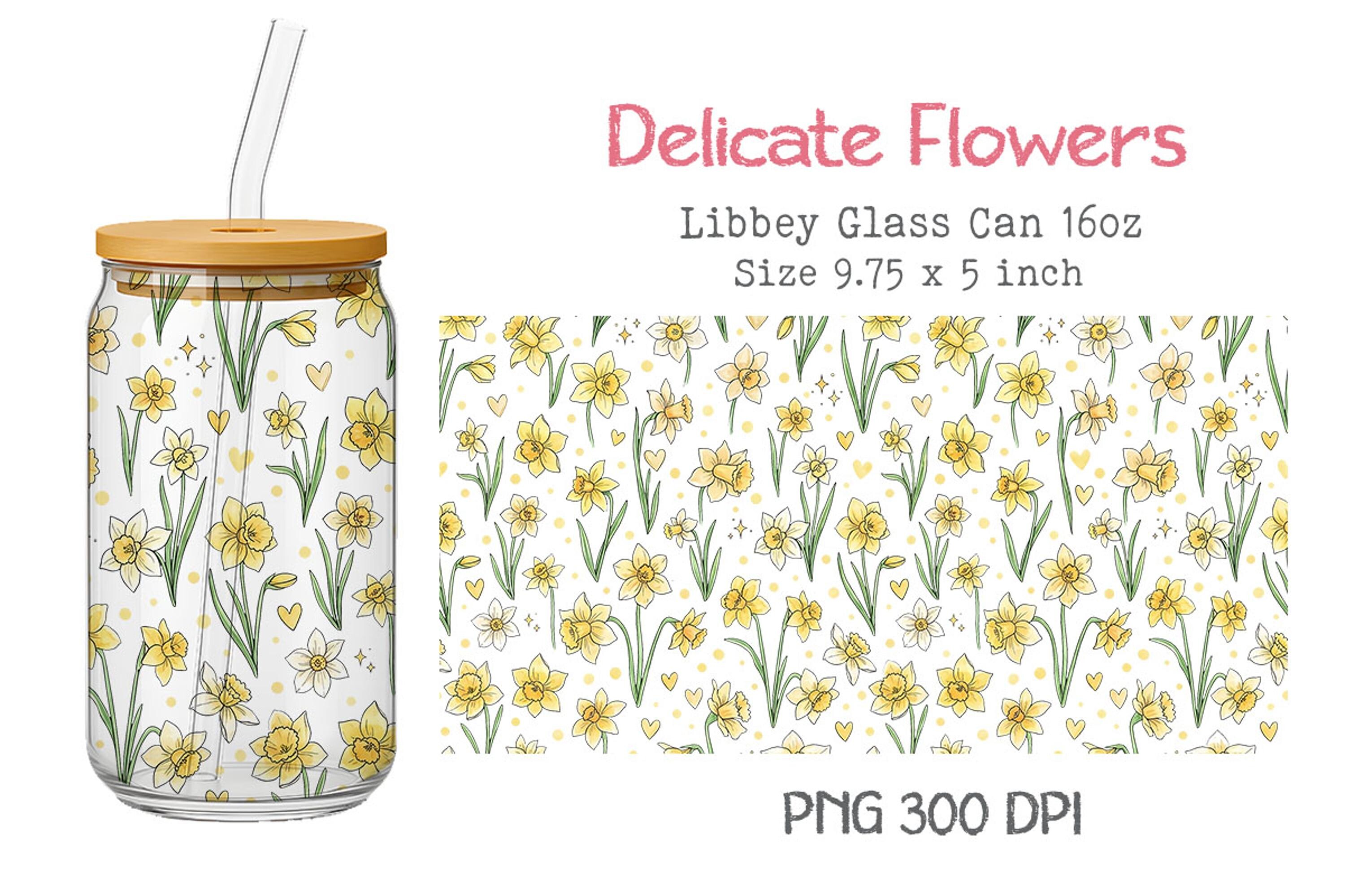 Daffodils Flower 16oz Glass Can Wrap Graphic By Foxmia Creative Fabrica daffodils-flower-16oz-glass-can-wrap-graphic-by-foxmia-creative-fabrica