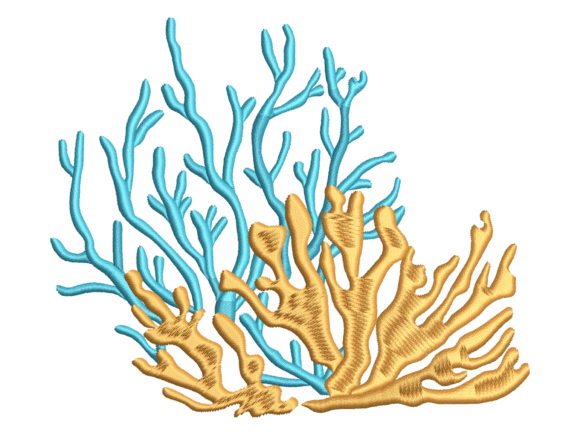 Decorative Ocean Coral Reef Machine Embr