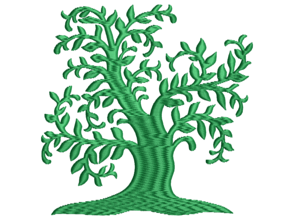 Decorative Tree of Life Machine Embroide