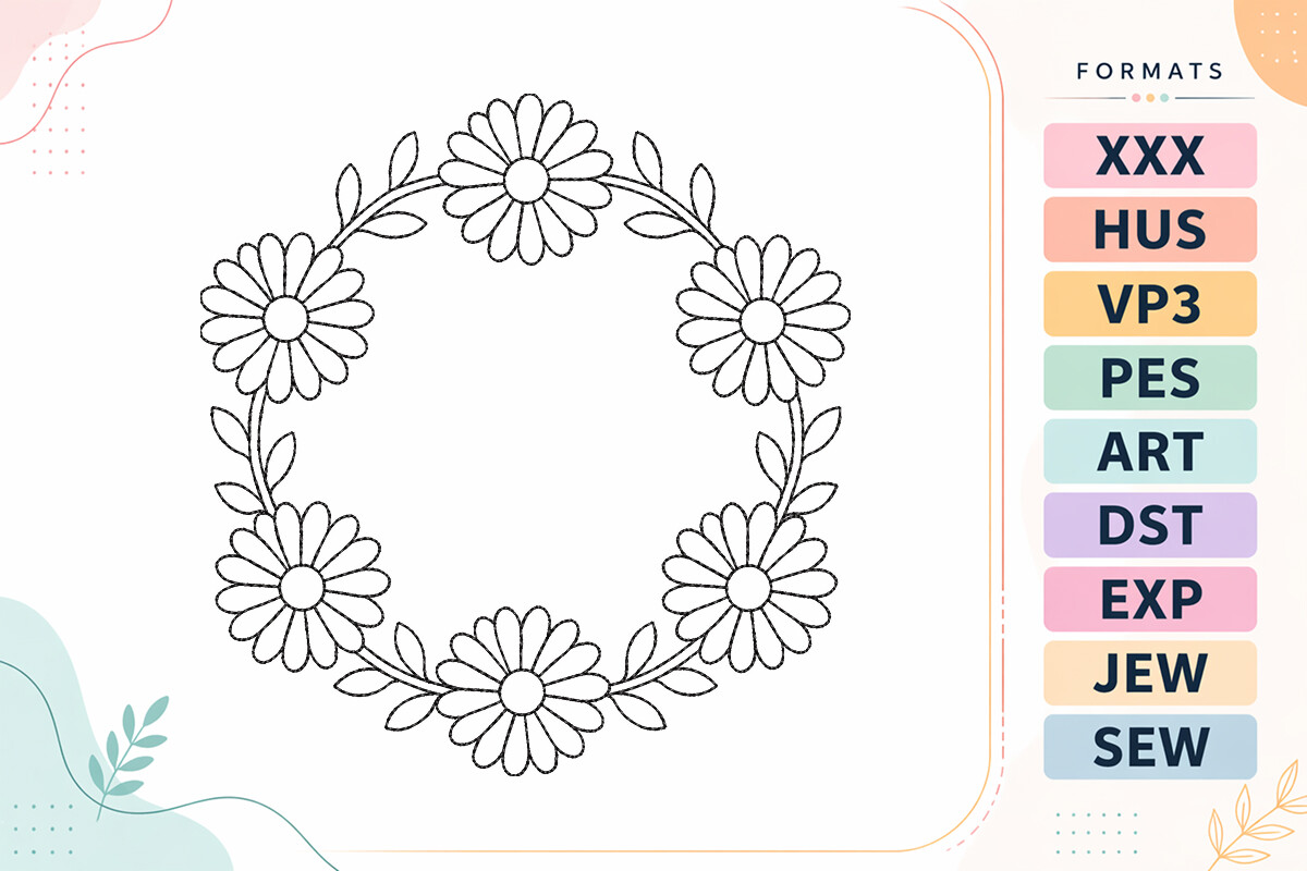 Floral Daisy Frame