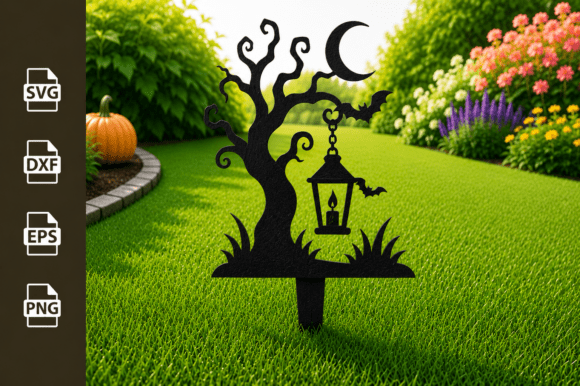 Halloween Tree Garden Stakes Laser Cut
