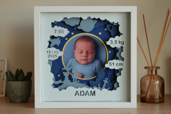 Little Prince - Shadowbox Newborn Stats