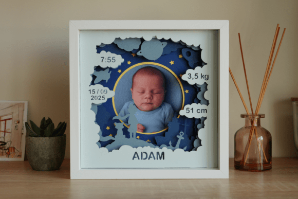 Little Prince - Shadowbox Newborn Stats — photo 2