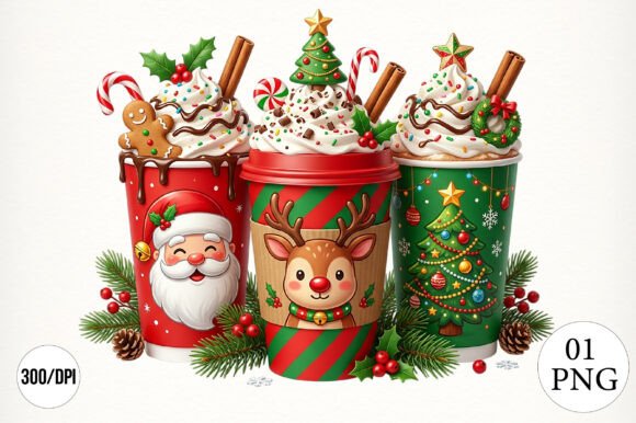 Preview of Merrry Christmas Sublimation PNG T-shirt, sticker, and sublimation design