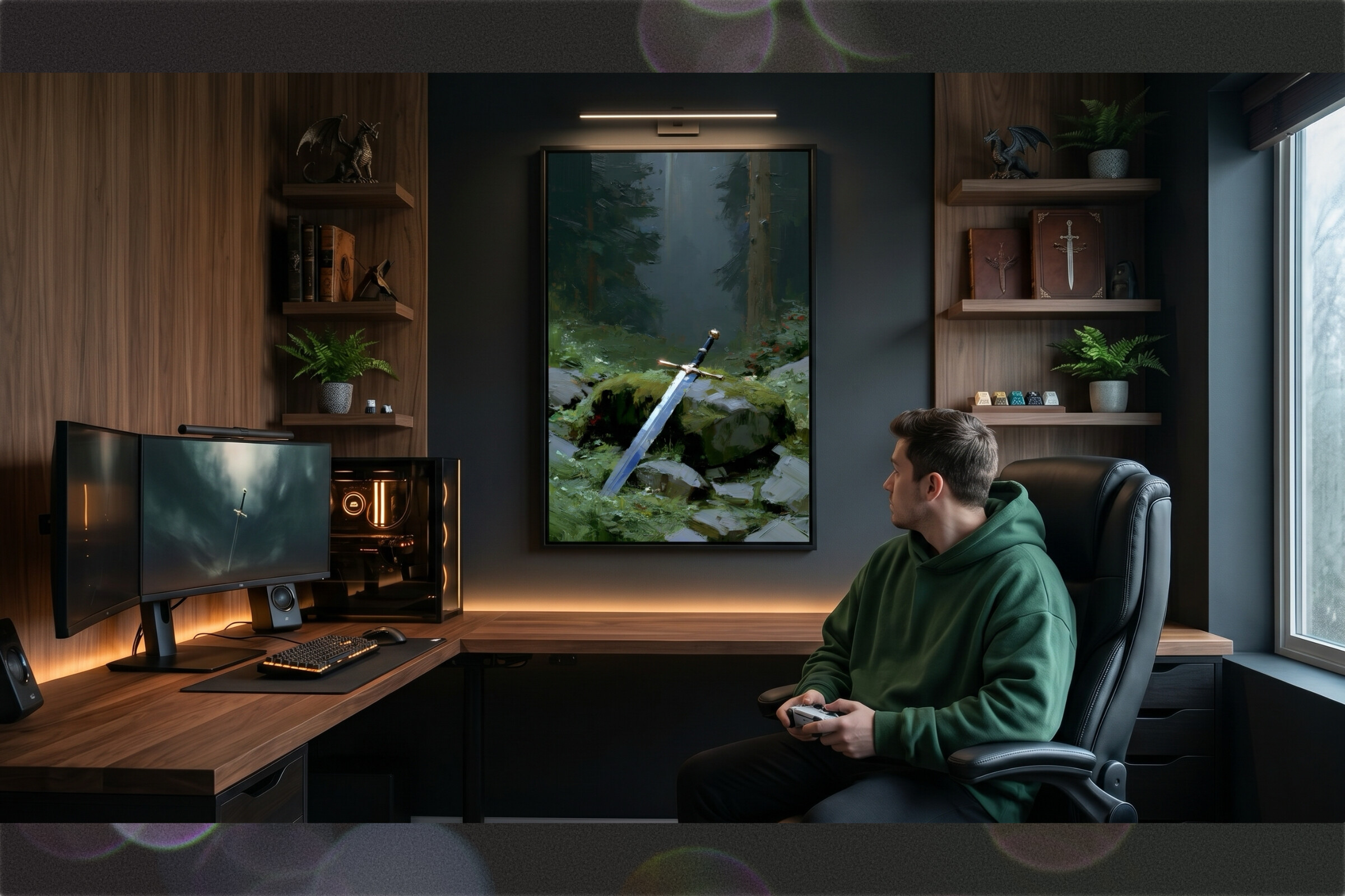 Mystical Sword in Forest Printable Wall