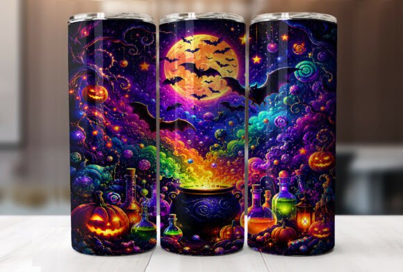 Spooky Halloween 20oz Tumbler Wrap PNG