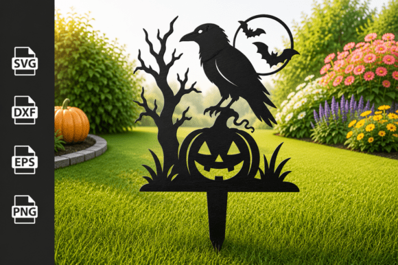Spooky Halloween Garden Stakes Laser Cut