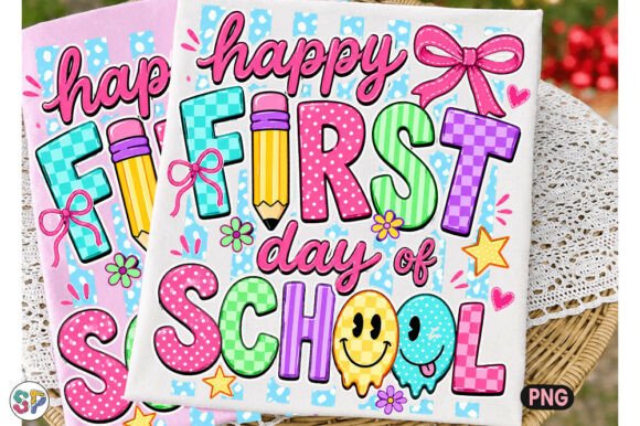 Striped First Day of School Coquette PNG