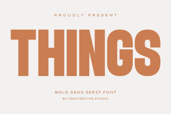 Preview specimen of Things sans serif font