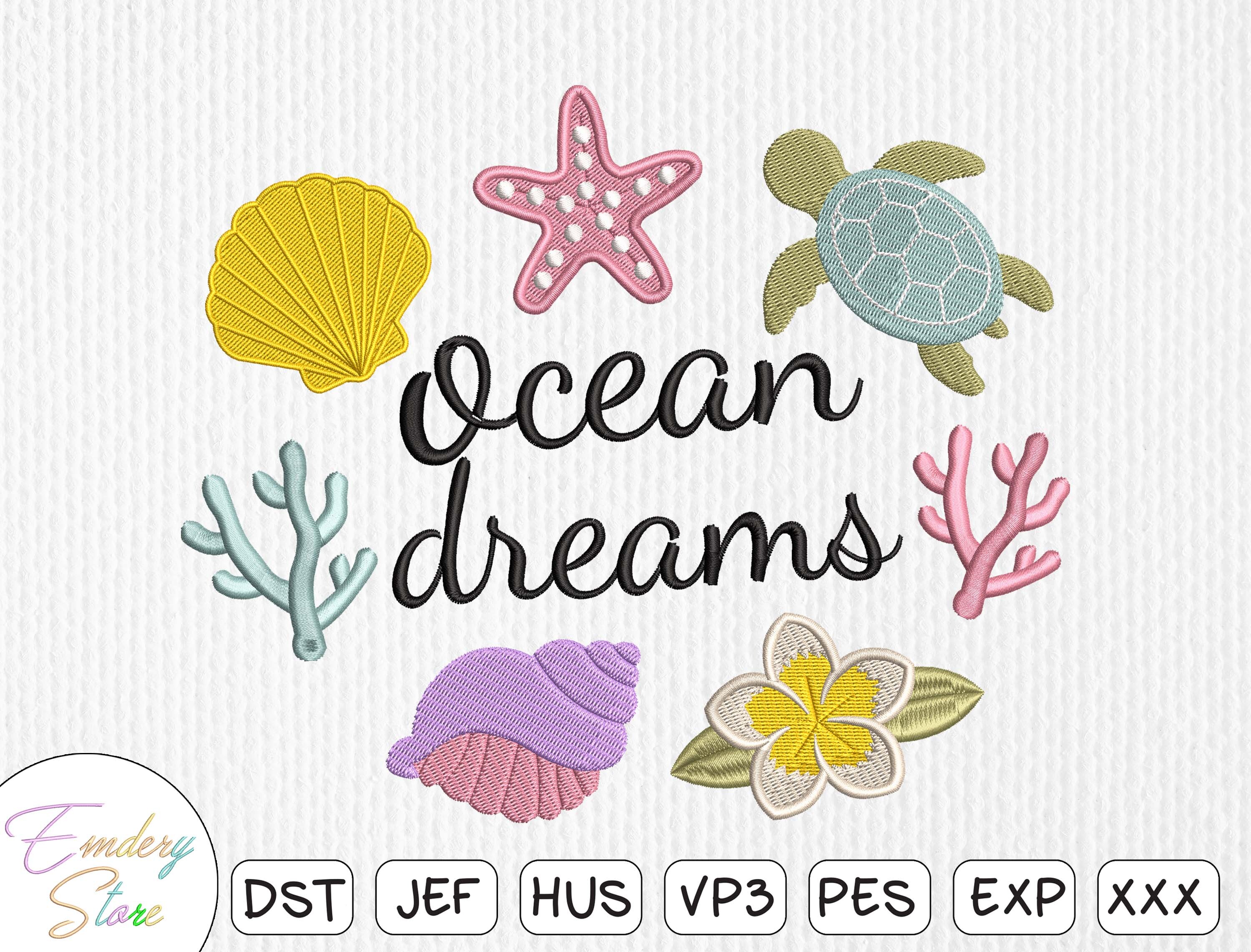 Tropical Flowers Embroidery Design