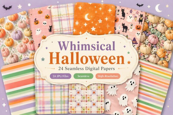 Whimsical Halloween Seamless Papers