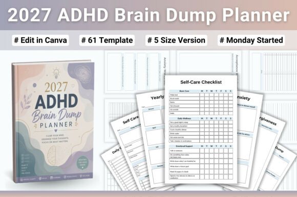 🧠 2027 ADHD Brain Dump Planner