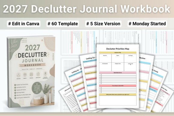 🧹 2027 Declutter Journal Workbook
