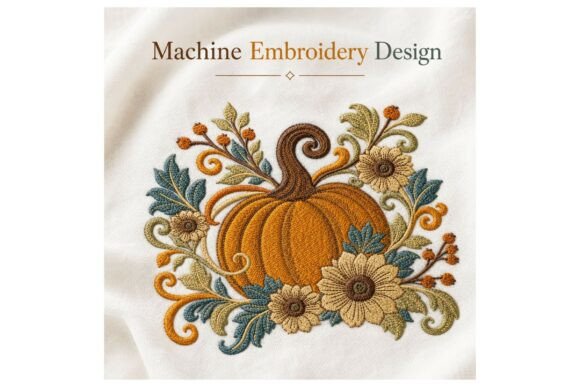 Autumn Pumpkin Floral Fall