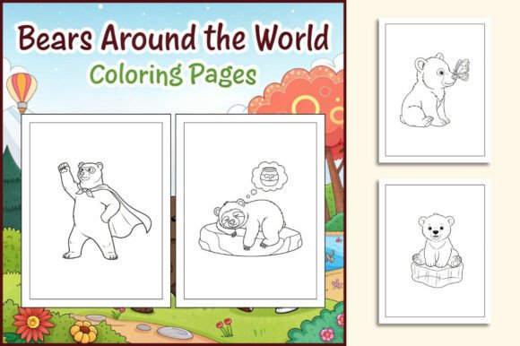 Bears Around the World Coloring Pages