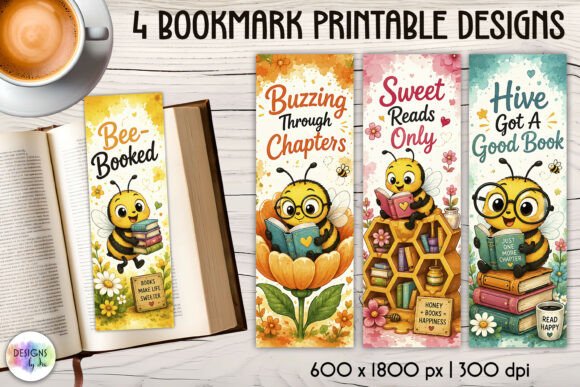 Bee Reading Printable Bookmarks