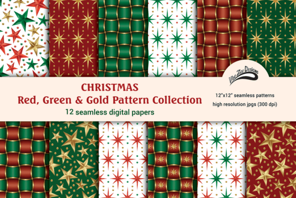 Christmas Pattern Digital Paper Bundle