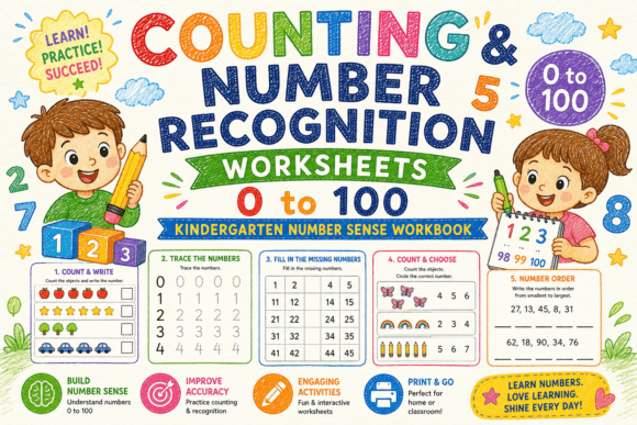 Counting & Number Recognition Worksheets