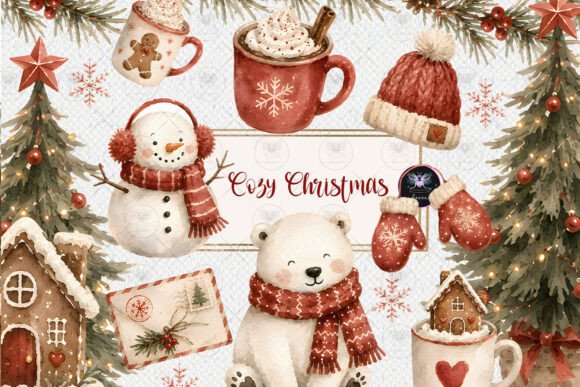 Cozy Christmas Wonderland Clipart