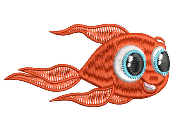 Cute Ocean Fish Machine Embroidery