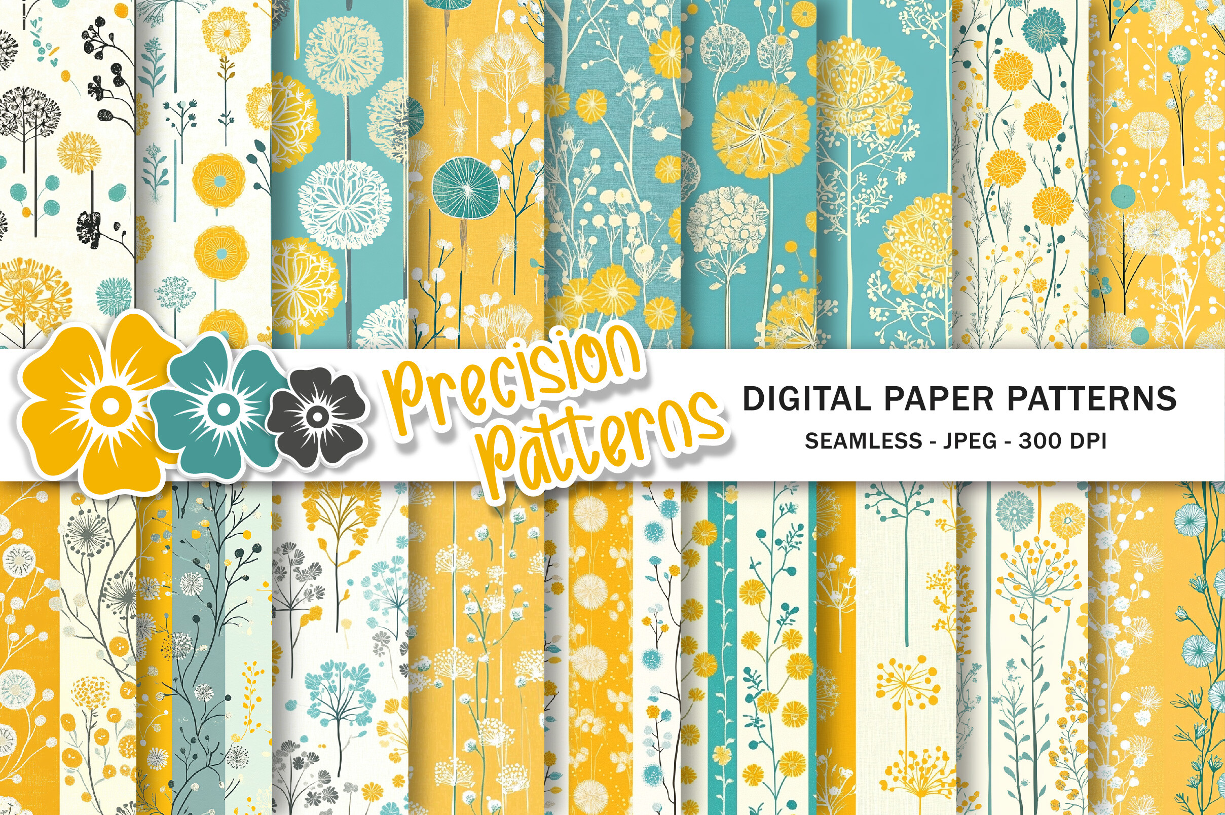 Dandelion Digital Scrapbook Paper Pack