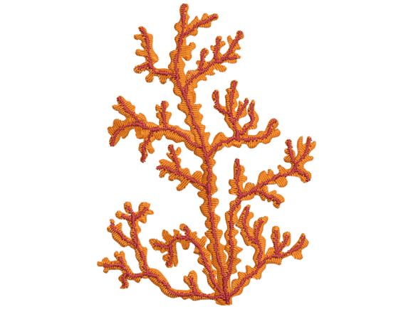 Decorative Marine Coral Reef Machine Emb