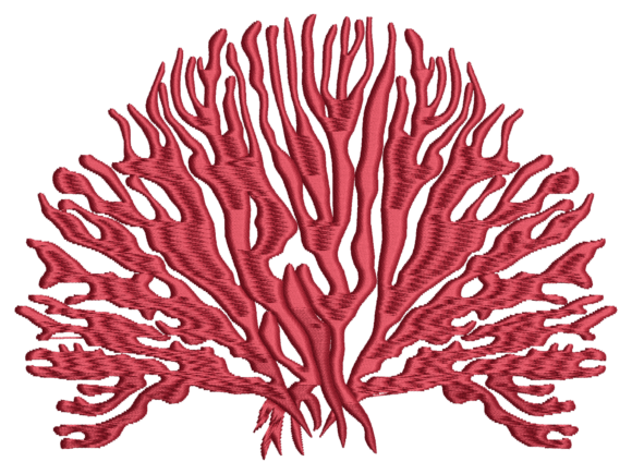 Decorative Sea Fan Coral Machine Embroid