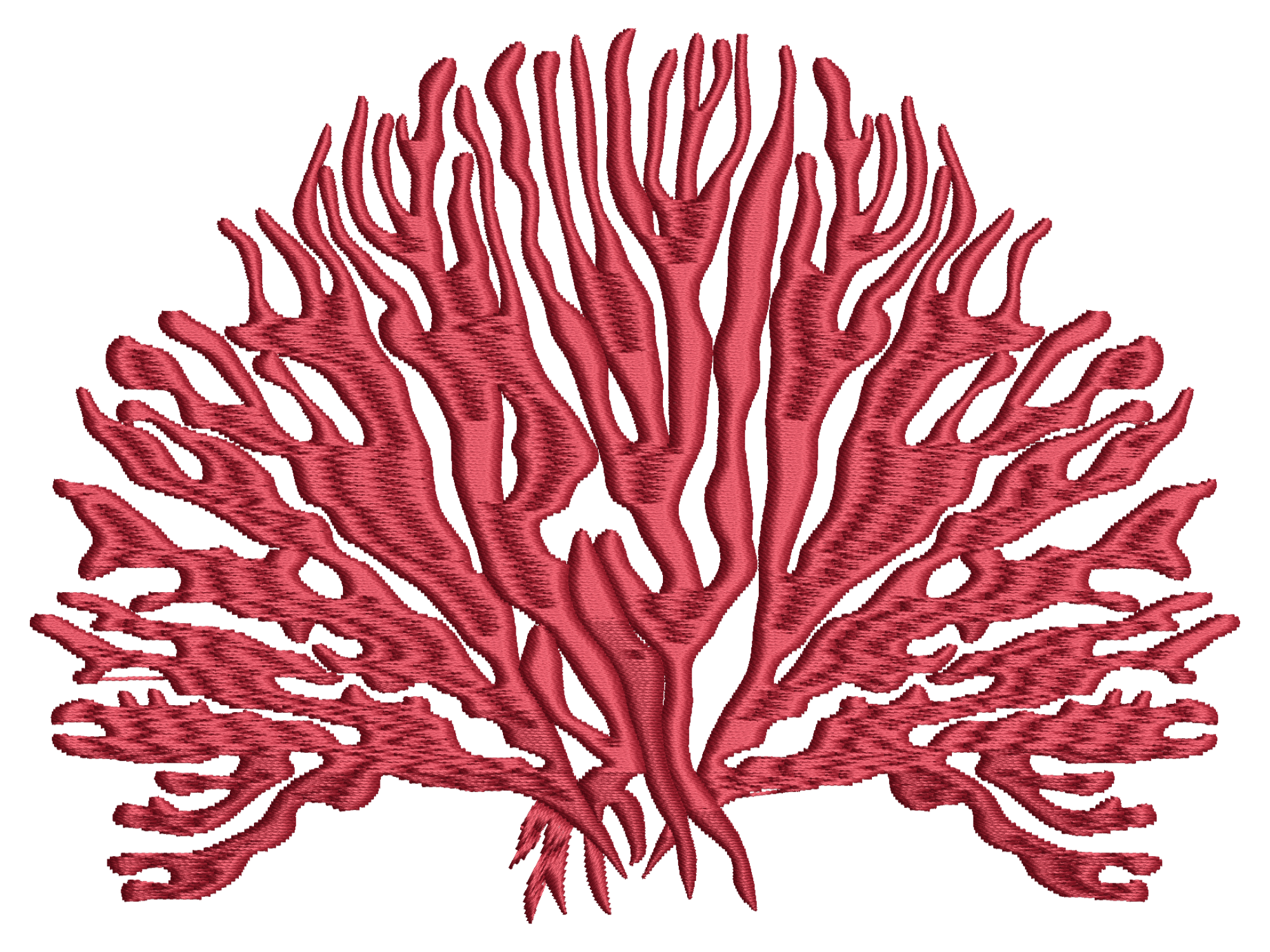 Decorative Sea Fan Coral Machine Embroid