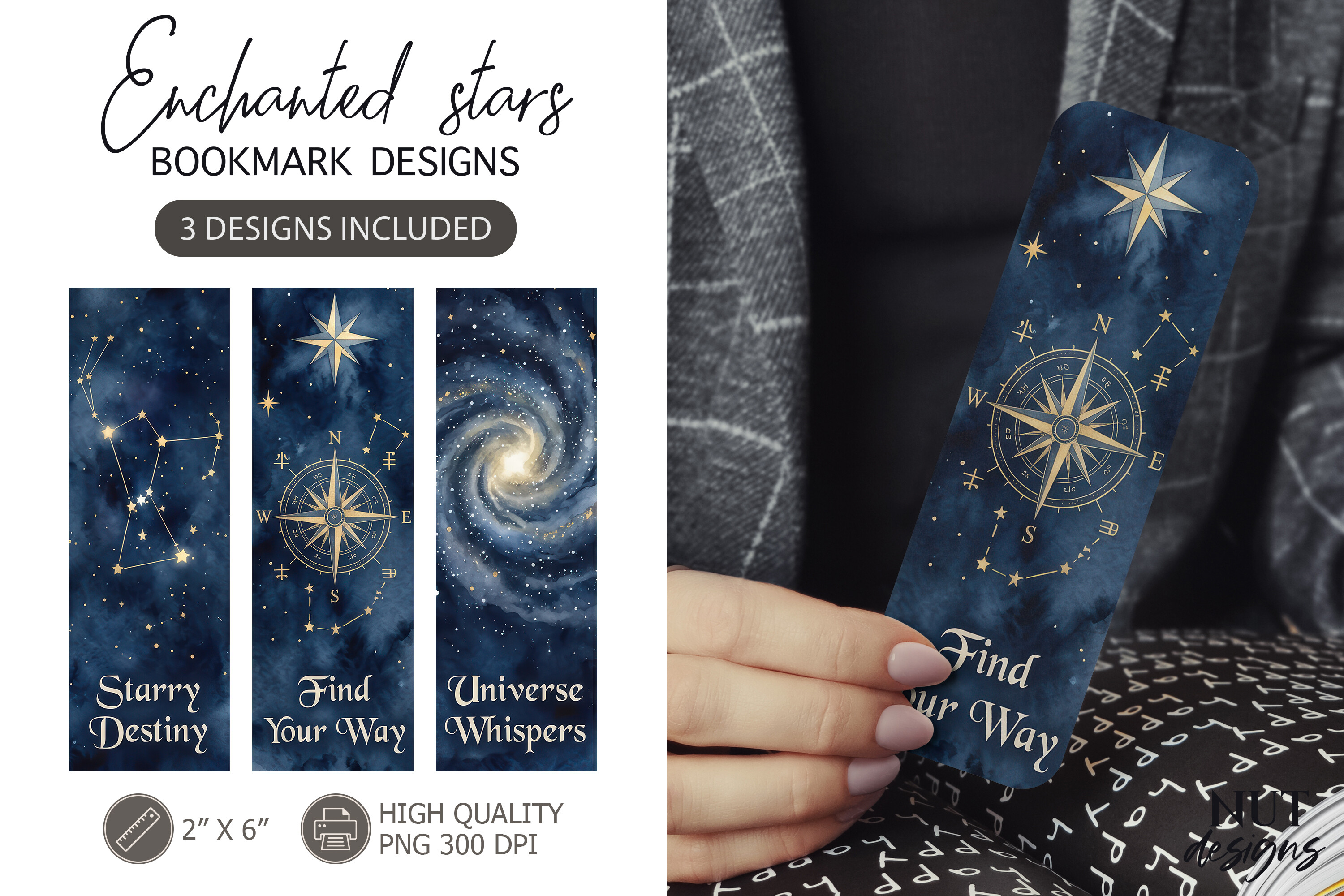 Enchanted Bookmark Celestial Galaxy Star
