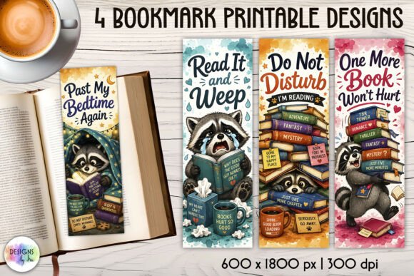 Funny Raccoon Reader Bookmarks